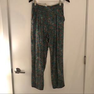 Floral flowing pants